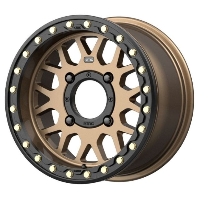 KMC Powersports Grenade Beadlock 15X6 ET38 4X156 132.00 Satin Bronze Fälg