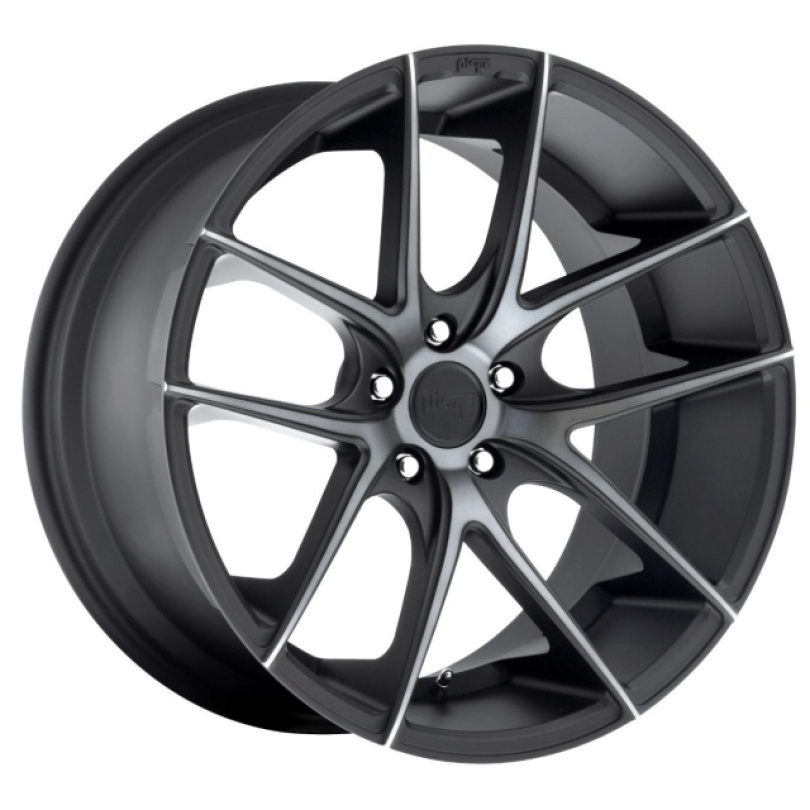 Niche 1PC Targa 17X8 ET40 5x114.3 72.56 Matte Black Double Dark Tint Fälg