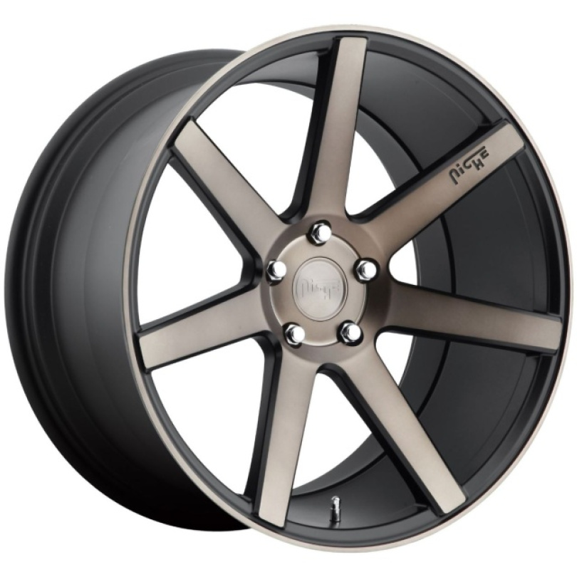 Niche 1PC Verona 17X8 ET40 5X112 66.56 Matte Black Machined Fälg