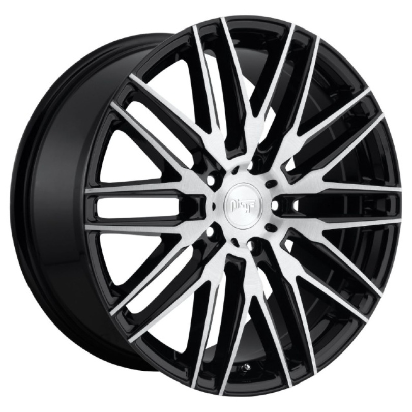 Niche 1PC Anzio 20X9 ET35 5x114.3 72.56 Gloss Black Brushed Fälg