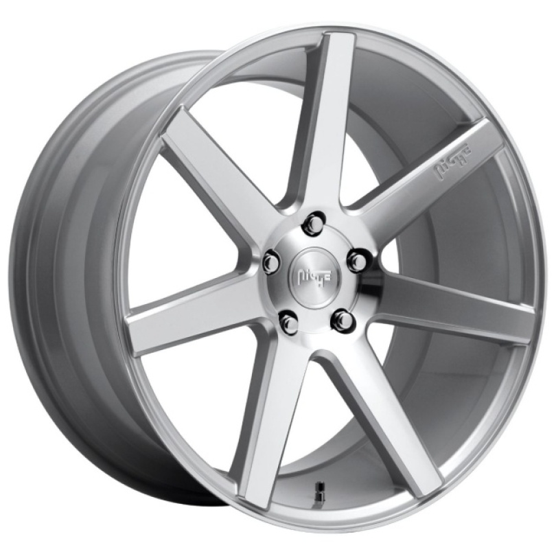 Niche 1PC Verona 19X9.5 ET35 5X112 66.56 Gloss Silver Machined Fälg