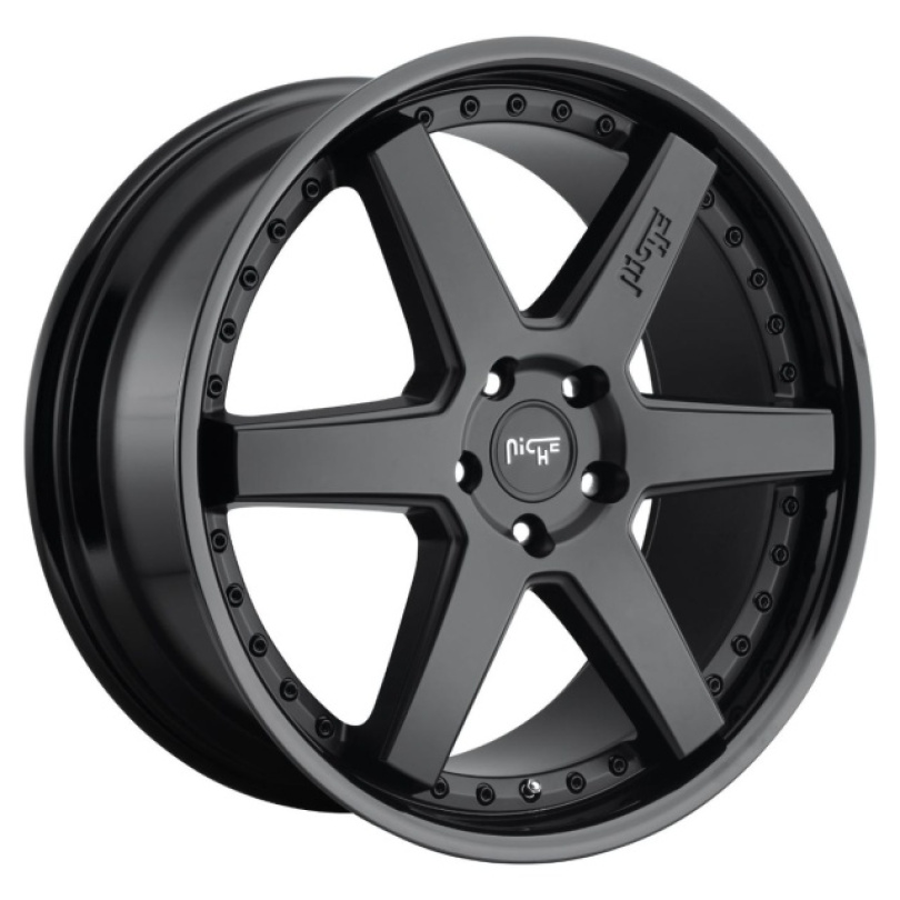 Niche 1PC Altair 18X8.5 ET35 5X120 72.56 Gloss Black Matte Black Fälg