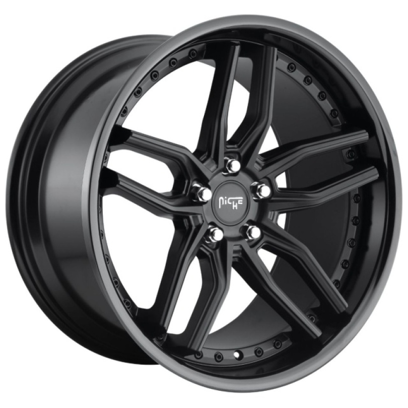 Niche 1PC Methos 19X8.5 ET35 5X120 72.56 Gloss Black Matte Black Fälg