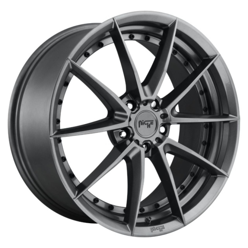 Niche 1PC Sector 20X10.5 ET35 5X120 72.56 Gloss Anthracite Fälg