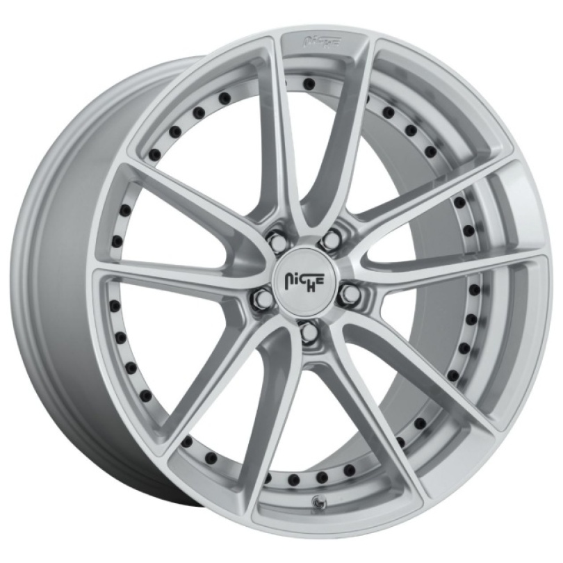 Niche 1PC Dfs 18X8 ET40 5x114.3 72.56 Gloss Silver Machined Fälg