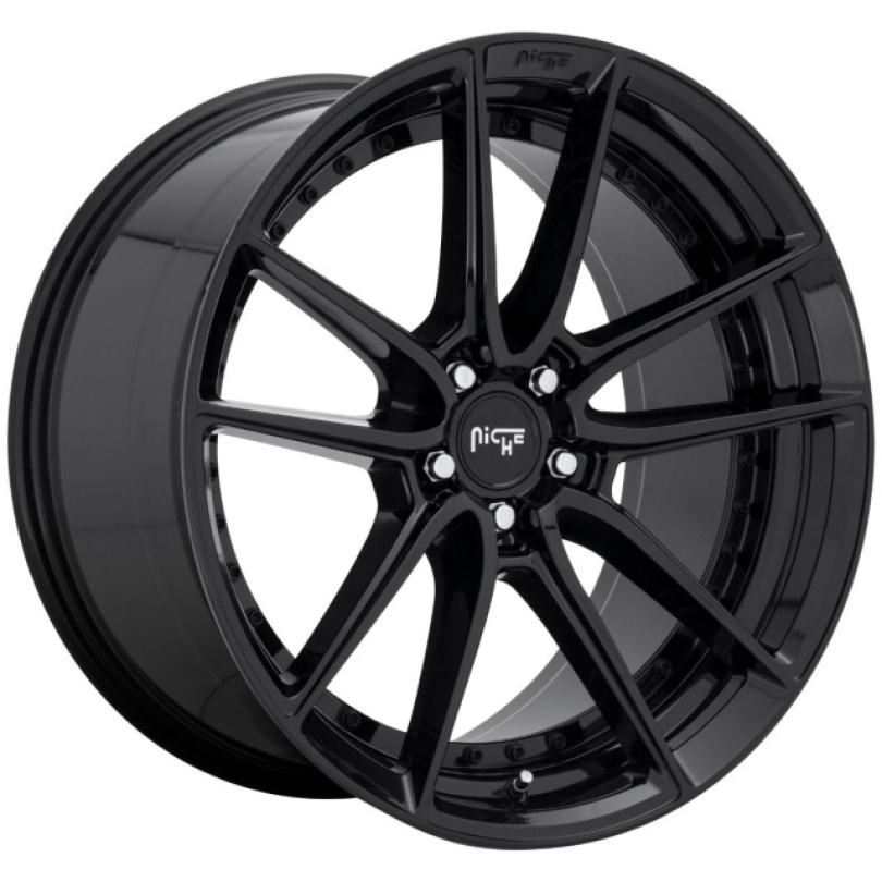 Niche 1PC Dfs 17X8 ET40 5x114.3 72.56 Gloss Black Fälg