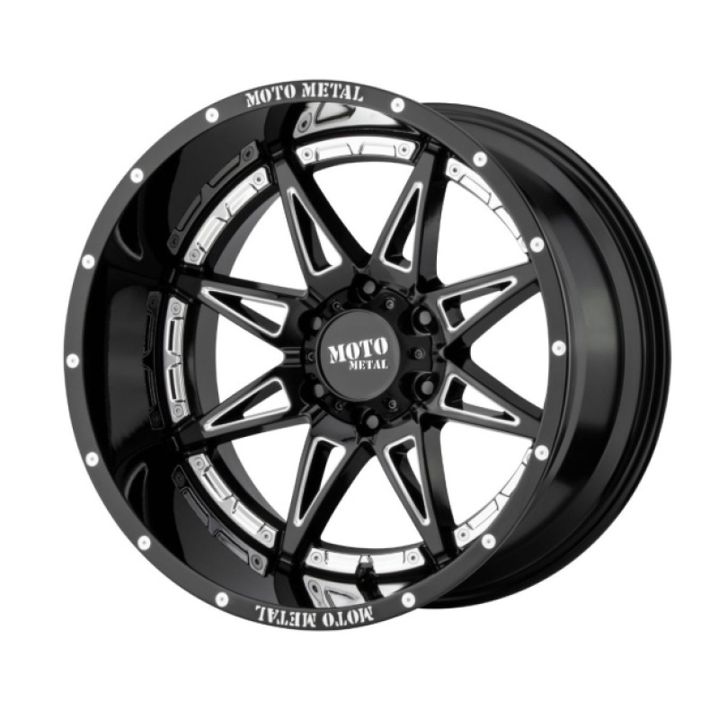 Moto Metal Hydra 20X10 ET-18 5x127 71.50 Gloss Black Milled Fälg