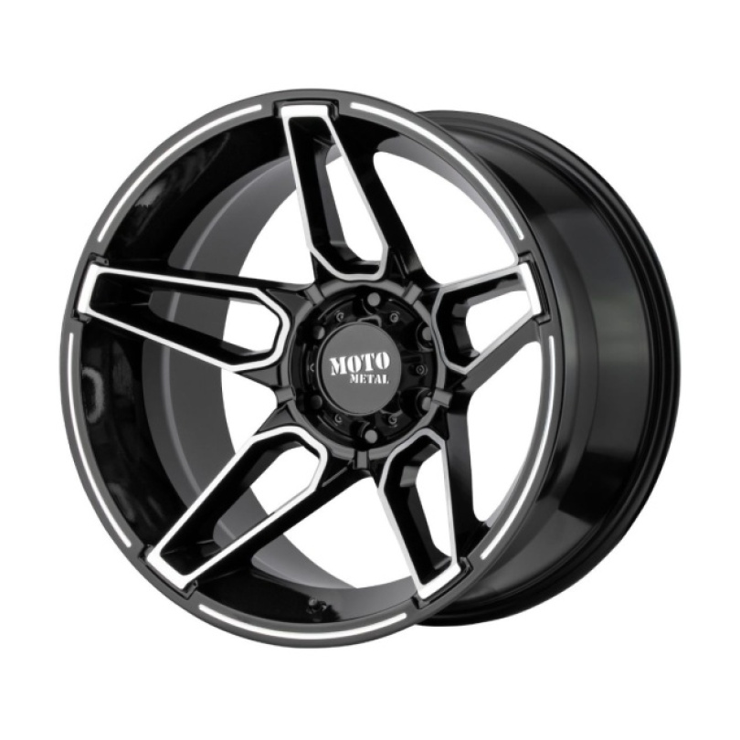 Moto Metal Fang 20X10 ET-18 5x127 71.50 Gloss Black Machined Fälg