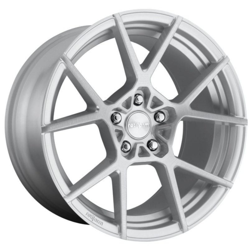 Rotiform 1PC Kps 18X8.5 ET35 5X112 66.56 Gloss Silver Brushed Fälg