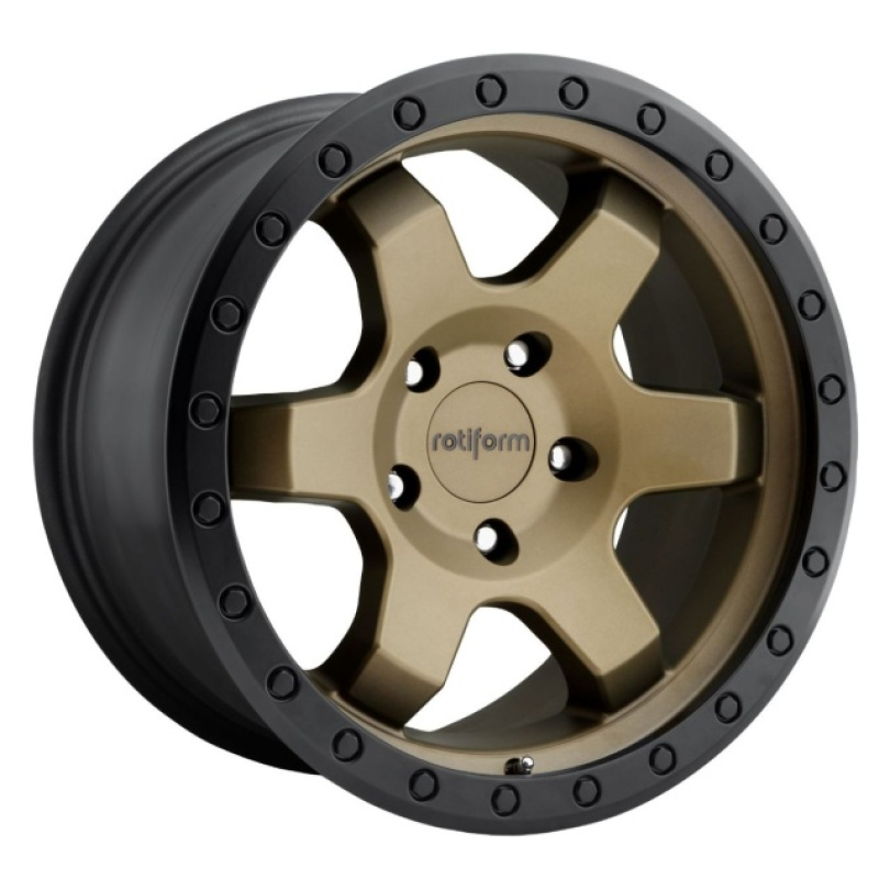 Rotiform 1PC Six 17X9 ET1 6X139.7 106.10 Matte Bronze Black Bead Ring Fälg