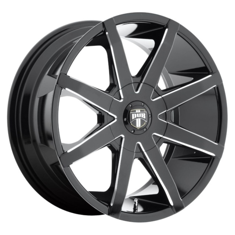 DUB 1PC Push 20X8.5 ET10 BLANK 78.10 Gloss Black Milled Fälg