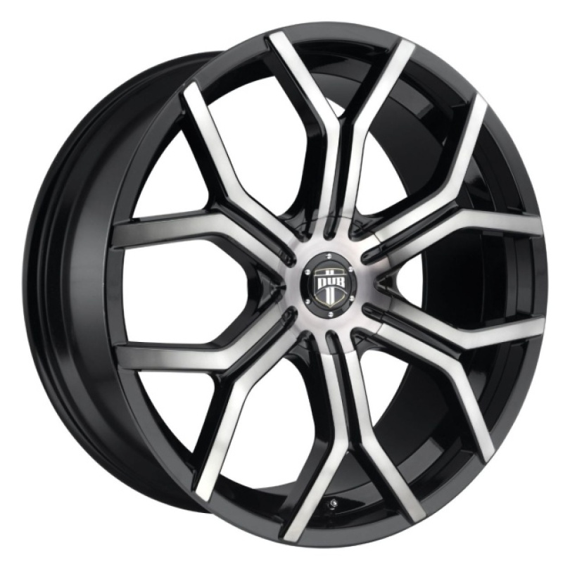 DUB 1PC Royalty 22X9.5 ET10 BLANK 78.10 Gloss Machined Double Dark Tint Fälg