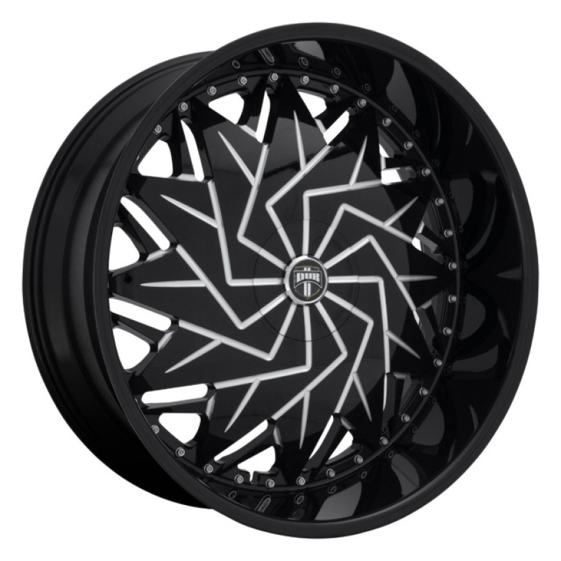 DUB 1PC Dazr 26X10 ET5 BLANK 78.10 Gloss Black Milled Fälg