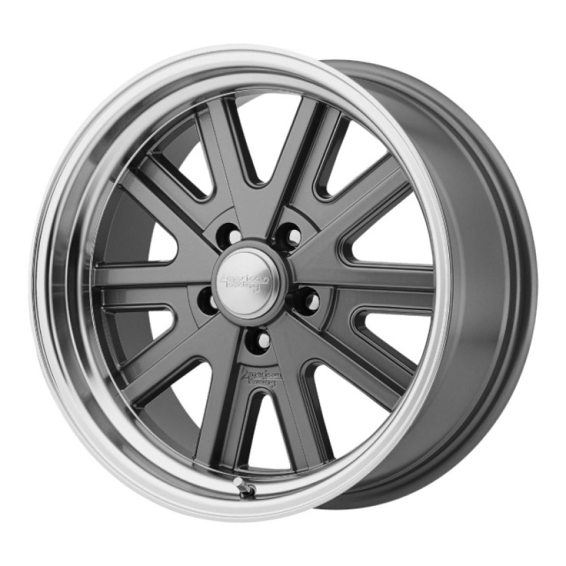 American Racing Vintage 427 Mono Cast 17X7 ET0 5x120.7 76.50 Mag Gray Machined Lip Fälg