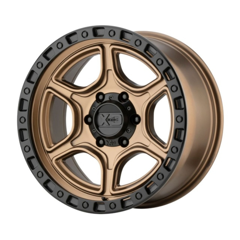 XD Series Portal 16X8 ET-6 6X139.7 106.25 Satin Bronze W/ Satin Black Lip Fälg