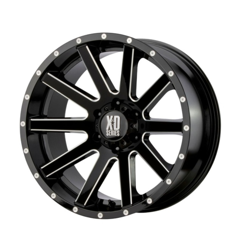 XD Series Heist 20X10 ET-24 5x127 78.30 Gloss Black Milled Fälg