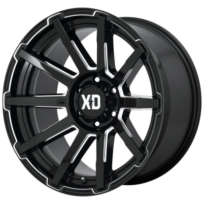 XD Series Outbreak 20X10 ET-18 5x127 71.50 Gloss Black Milled Fälg