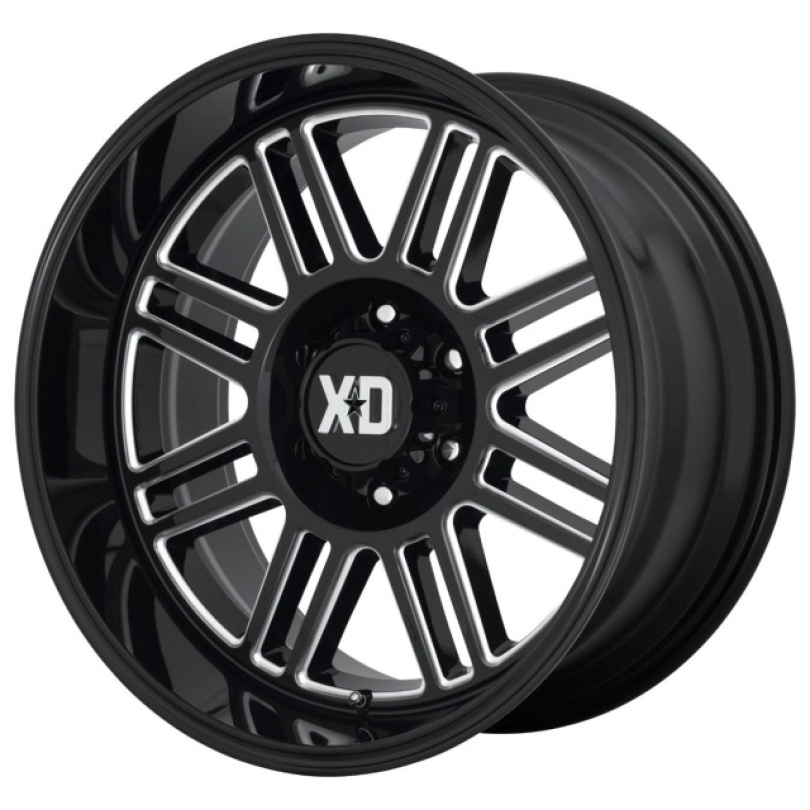 XD Series Cage 20X10 ET-18 5x127 71.50 Gloss Black Milled Fälg