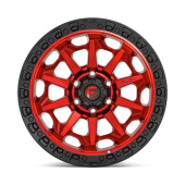 wlp-D69517905645 Fuel 1PC Covert 17X9 ET-12 5X150 110.10 Candy Red Black Bead Ring (3)